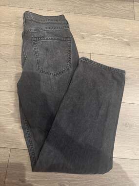 Gap 90s Loose Jeans Womens 26 2R Faded Black Straight Cotton Denim